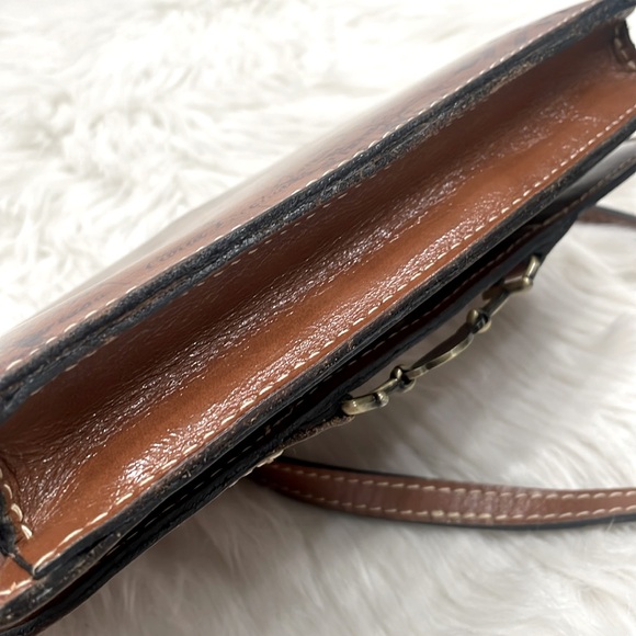 PATRICIA NASH Riot Rust Signature Map Leather Crossbody bag - Picture 13 of 16